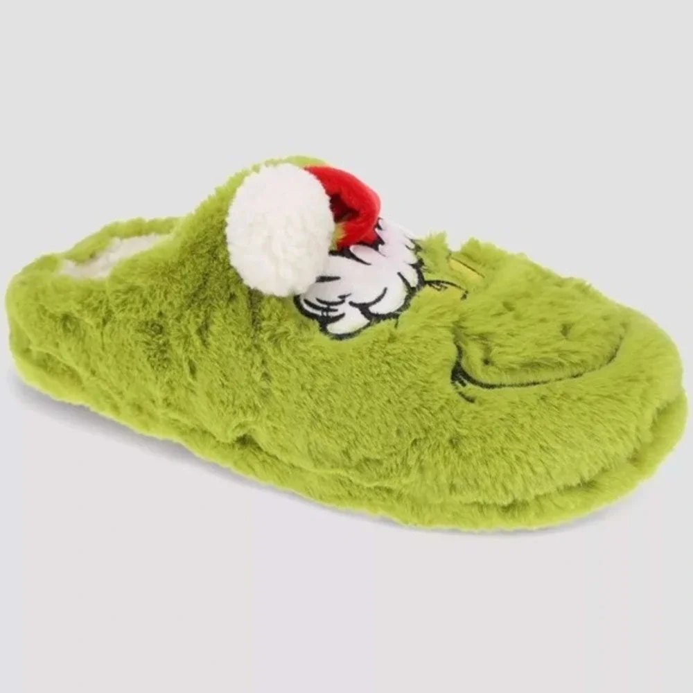 Baby Slippers The Grinch Slide Green Size 5/6 New With Tags
